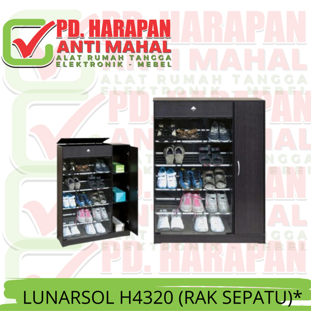 LUNARSOL H4320 (RAK SEPATU)*/RAK SEPATU KAYU/RAK SEPATU MINIMALIS