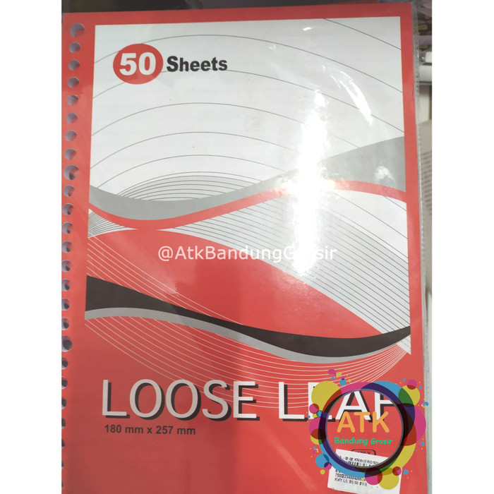 

Kertas Binder Loose Leaf Kiky B5 50 lembar Refill kertas Binder Grosir