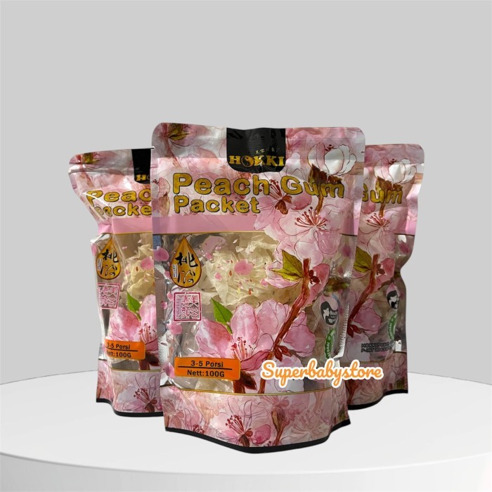 

Peach Gum Paket / PEACHGUM Dessert Premium Super Lengkap Tao Jiao Minuman Collagen HALAL 100gr