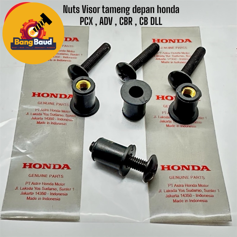 Nut Cowl Set M5 x 0.8 Mur Karet Dudukan Baut Visor CB CBR 150 R CBR 250 R LED TIGER