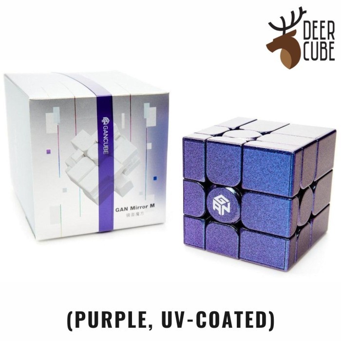 [[PROMO]]Ready GAN Mirror M - Rubik Kaca magnetic 3x3 purple base stiker ungu miror - UV - Purple