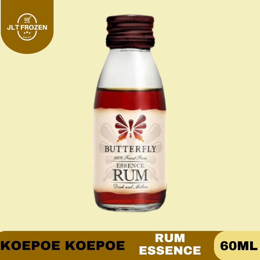 

Rum Essence / Rhum Jamaica Kupu Kupu / Butterfly / Perisa Rum / Perisa Pewarna Koepoe Koepoe 60ml