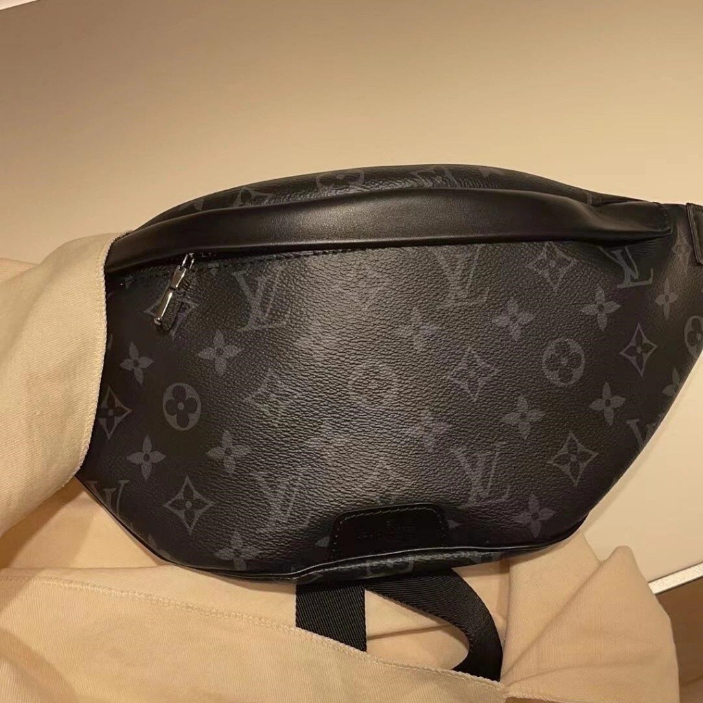 【bekas asli】（ M44141） Louis Vuitton Discovery Bumbag PM tas pinggang/tas bahu/tas pria/tas travel