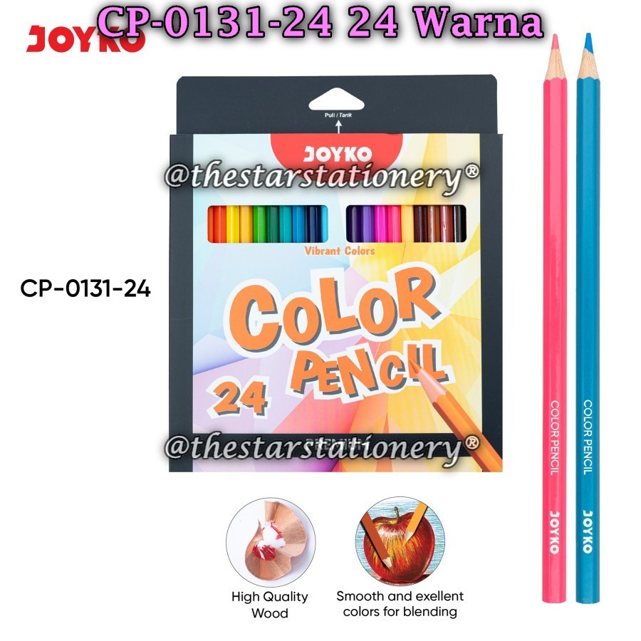 

(1 Set) GROSIR Pensil Warna JOYKO CP-0131-24 24W Panjang / Pensil Warna Premium Joyko CP-0131