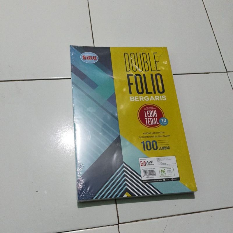 

double folio bergaris sidu 100 lembar