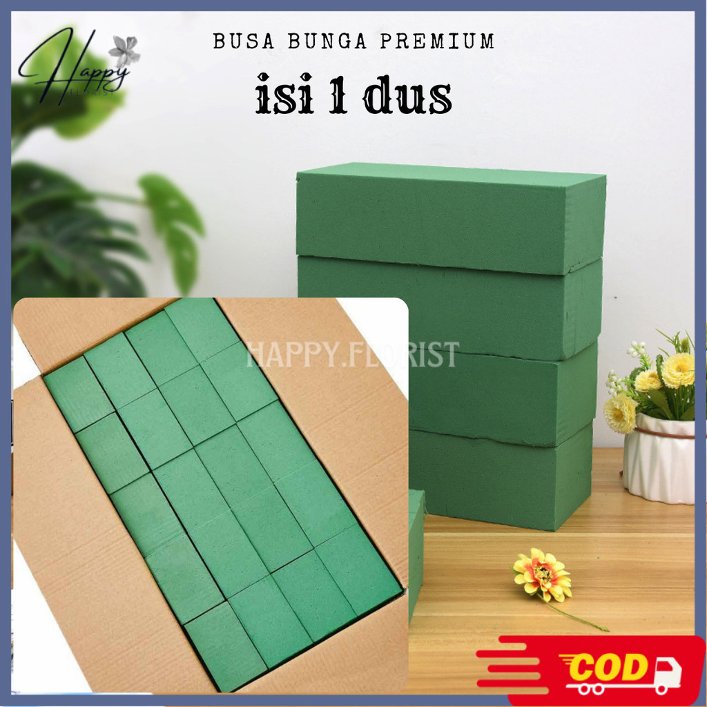 1 DUS Busa Bunga Kering/Basah Untuk Bunga/Floral Foam Busa Kering dan Basah