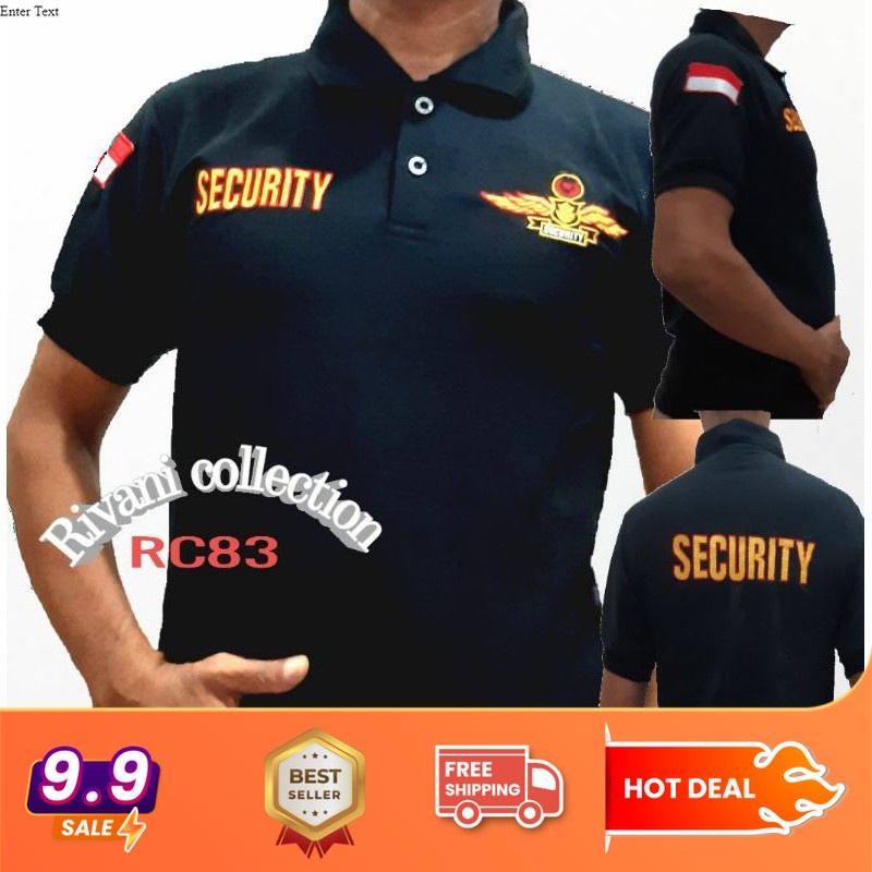 Kaos security /baju security /Kaos polo shirt  /kaos satpam /baju satpam/security logo wings