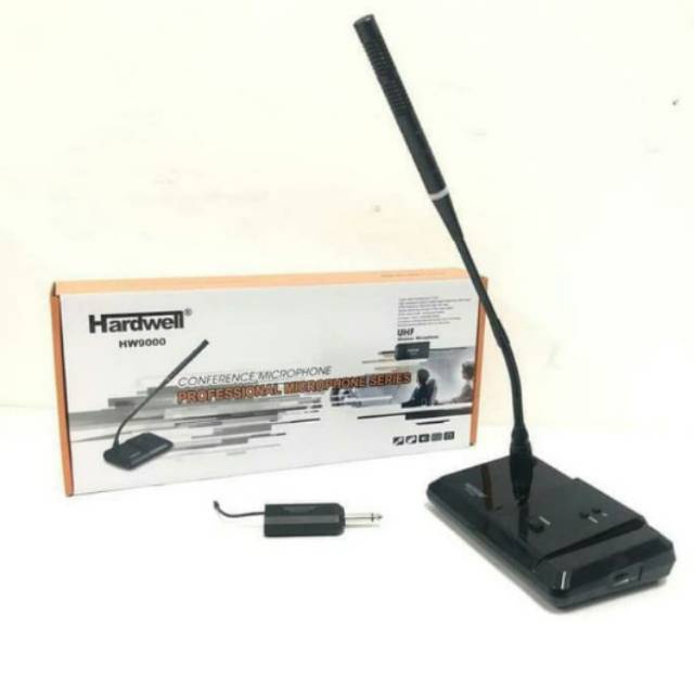 Mic wireless conference mic meja mic podium wireless hardwell hw 9000 original