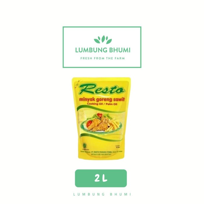 

RESTO Minyak Goreng 2 L Ecer 1 Pcs - Lumbung Bhumi