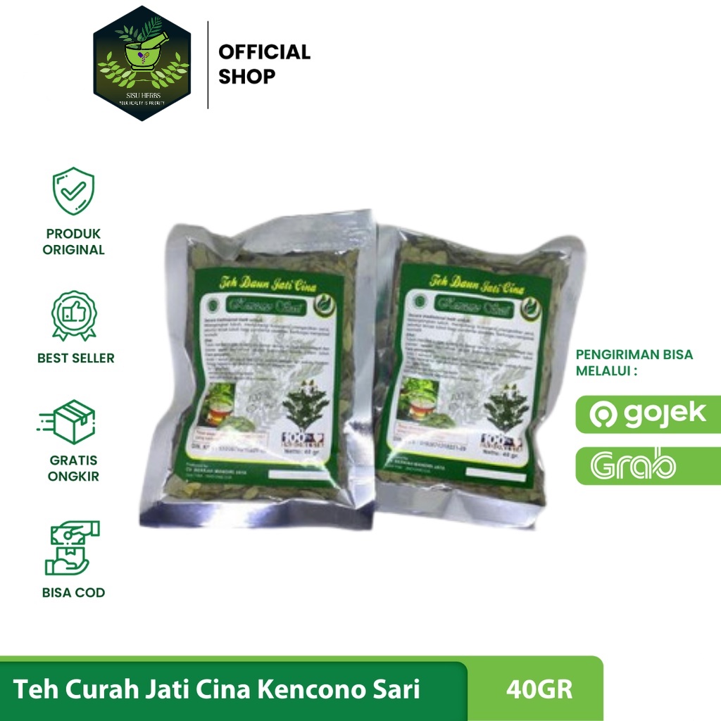 

KENCONO SARI - Teh Jati Cina Curah 40gr ASLI