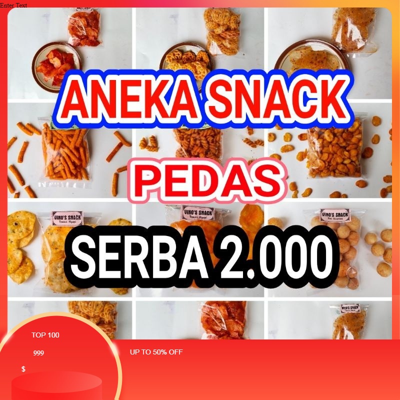 

Vino's Snack " Snack kiloan Pedas Serba 2000/snack murah (Beli 10 gratis 1)