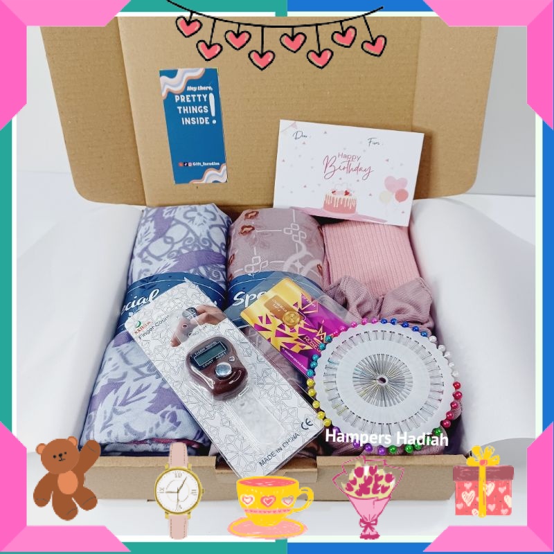 

HAMPERS BAYI ANAK MUDA REMAJA PACAR ISTRI BIKIN ROMANTIS ANNIVERSERY/ Hampers Hijab Motif Azara Lengkap hampers ibu hampers guru kado ibu guru kado ultah wisuda wedding gift box / ULTAH LAHIRAN WISUDA JADIAN