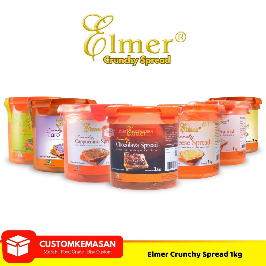 

Elmer Crunchy Spread 1KG / Saus Manis Elmer Crunchy Spread / Elmer Crunchy Spread Saus Manis 1KG / Toping Donat Selai Roti Bakar / Toping Roti / Selai Roti / Selai Coklat / Olesan Roti