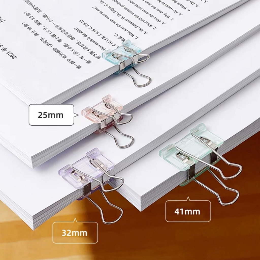 

9A. 1pc Klip Binder Paper Clip Pastel Aesthetic / Klip Kertas Warna Pastel