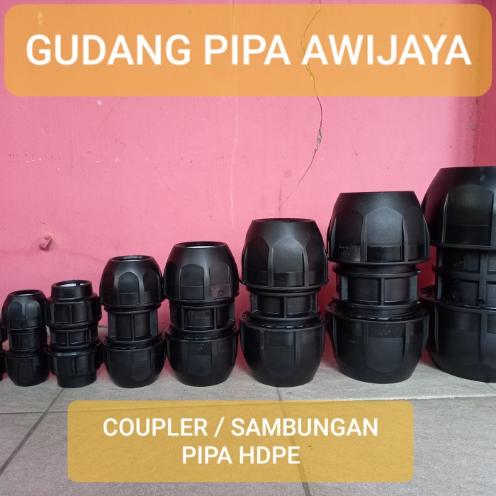 COUPLER PIPA HDPE 63MM (2 INCH) / SAMBUNGAN FITTING PIPA HDPE 63MM