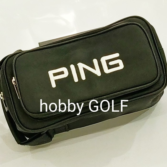 [New]Ori Tas Bola Pouch Stick Golf - Logo Putih