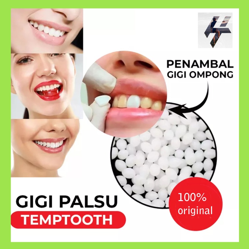 100 Butir Temptooth Gigi Palsu Buat Sendiri Original / Pengganti Gigi Palsu Penambal Gigi Ompong Ber
