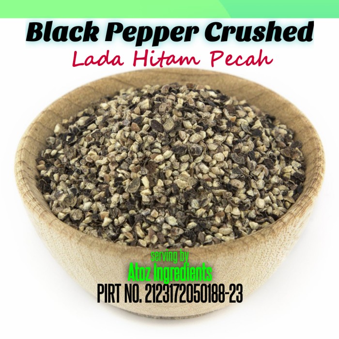 

Bisa COD Black Pepper Crushed 250gram / Lada Hitam Cacah/ 250gram