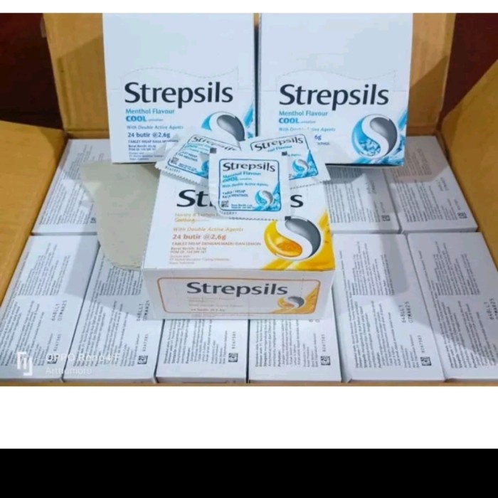 

✨PROMO✨ -strepsils permen isi 24 sachet - Honey Lemon