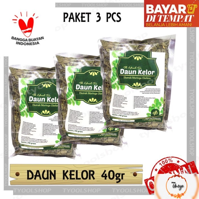 

[ PAKET 3 pcs ] Teh Daun Kelor Curah 40gr