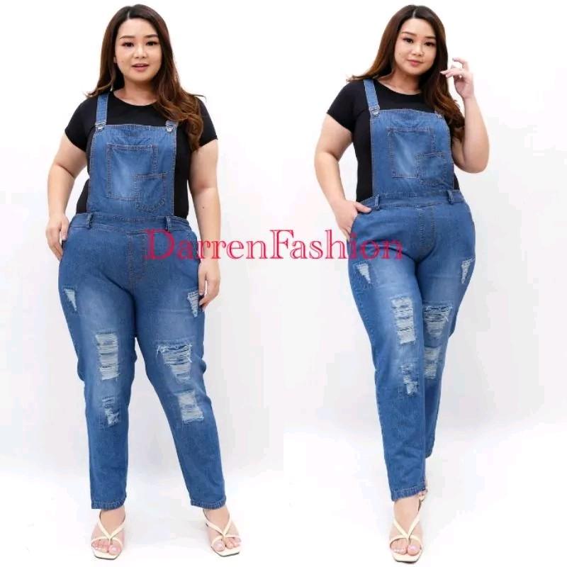 celana overal jeans jumbo wanita /overal kekinian wanita/baju kodok oversize Denim Panjang Dewasa
