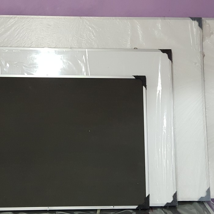 Papan Tulis Whiteboard dan Kapur Ukuran 60x80