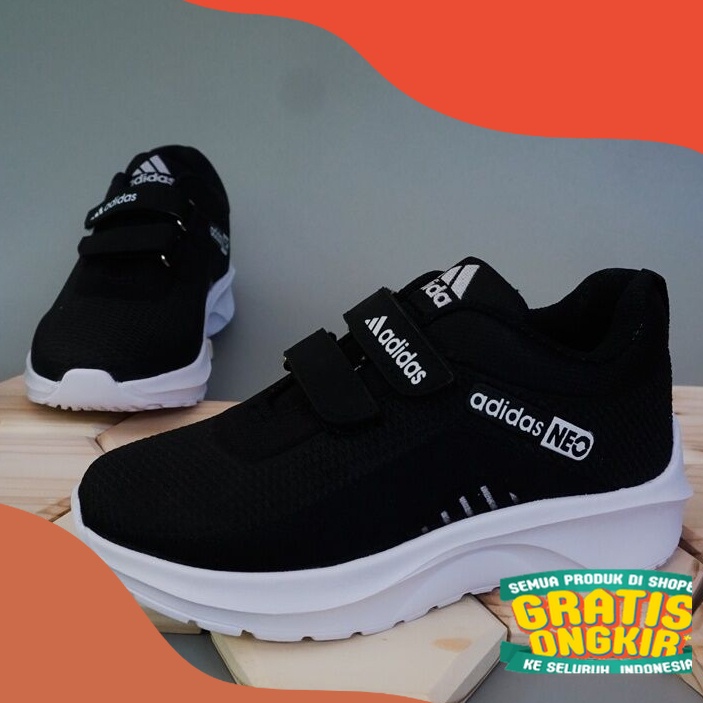 SEPATU SEKOLAH COWO CEWE SEPATU ANAK SEKOLAH SEPATU ADIDAS NEO / SEPATU ANAK LAKI LAKI / SEPATU SEKO