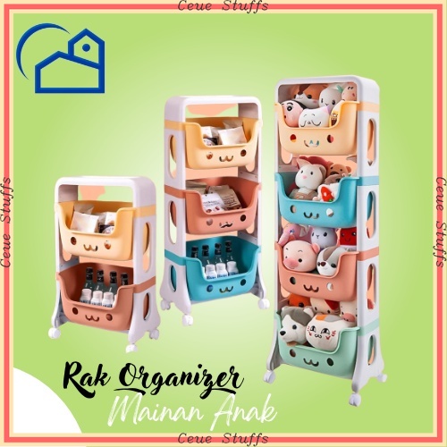 PROMO KUAT KOKOH AESTHETIC TERBARU TERMURAH  Rak Mainan Anak /  Rak Dapur/Kamar Mandi / Tempat Penyi