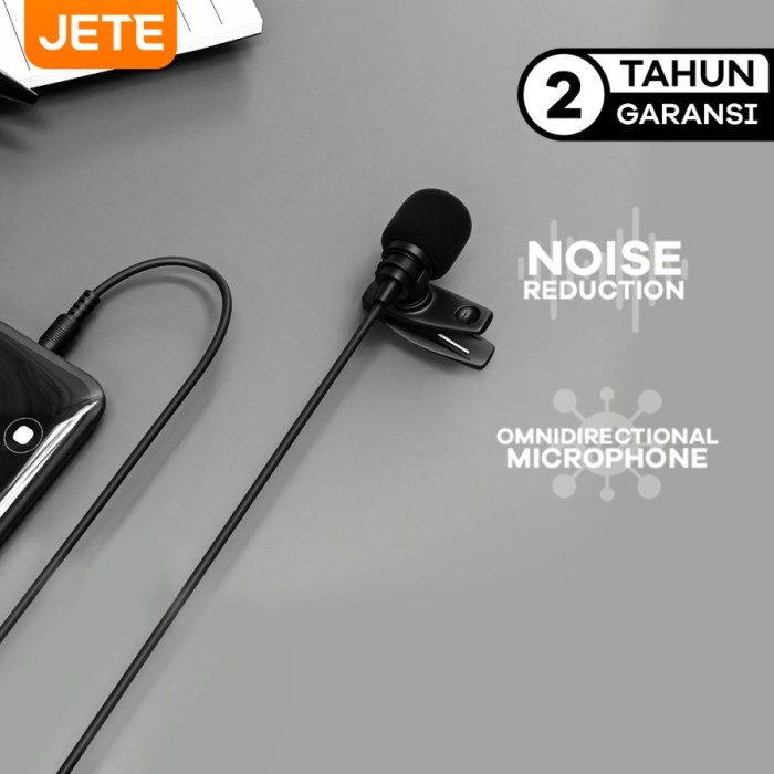 Mic Clip On JETE M1 Microphone External Youtuber for HP/Laptop 3.5mm