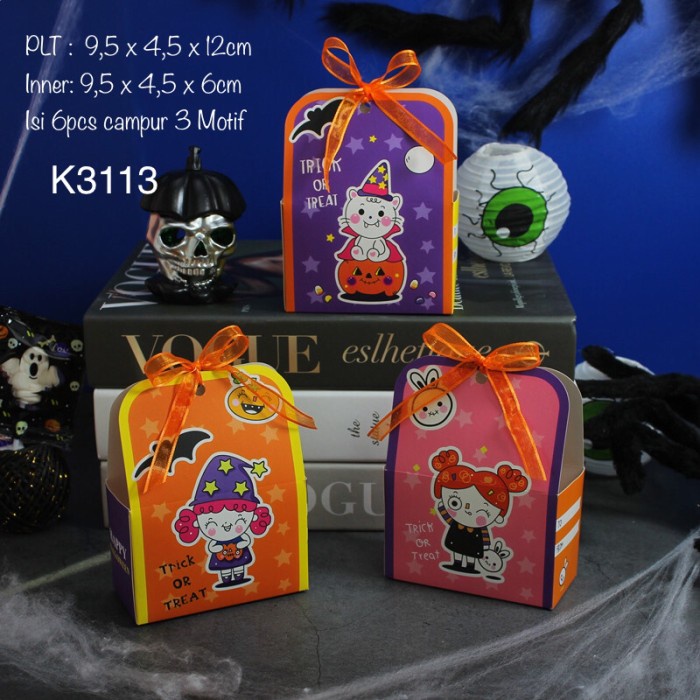 

(6pcs) K3113 Kotak Halloween Box Permen dus Candy Cookies Snack Bag | K31