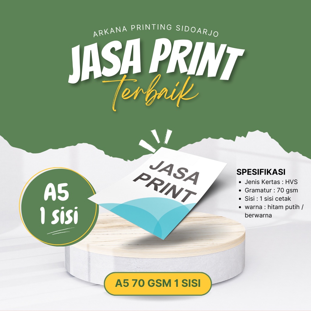 

Print Berwarna HVS A5 70 gsm 1 sisi