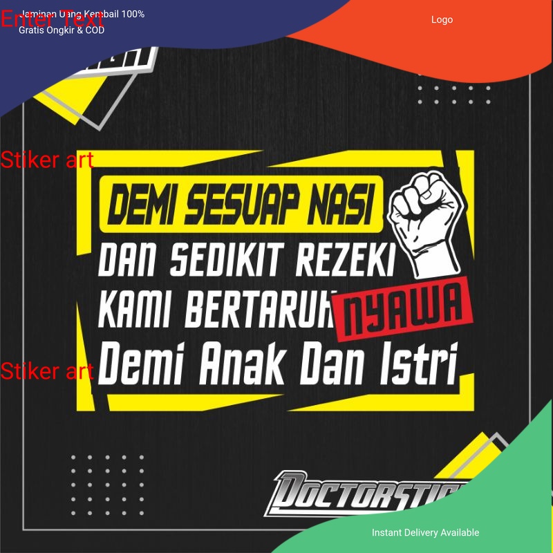 STIKER KACA MOBIL TRUK TERBARU MURAH