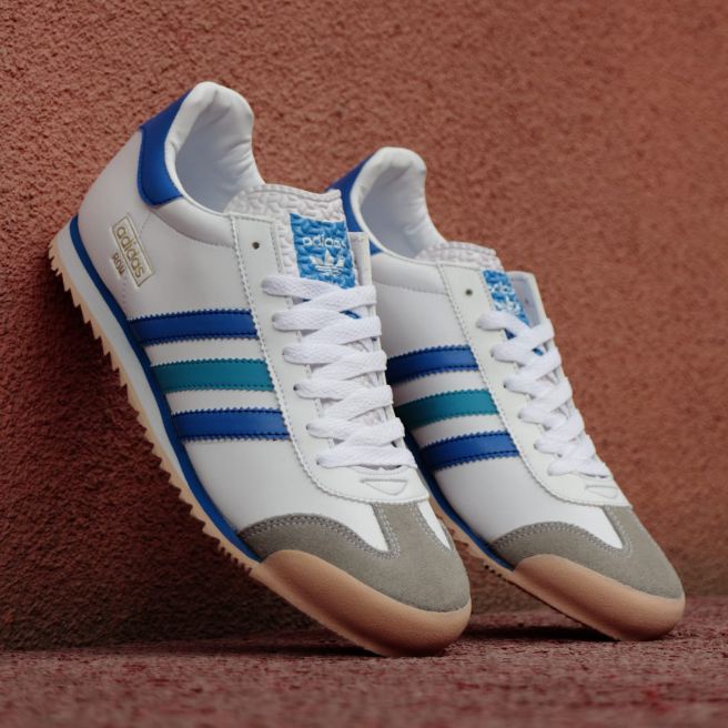 SEPATU CASUAL PRIA ADIDAS ROM WHITE BLUE