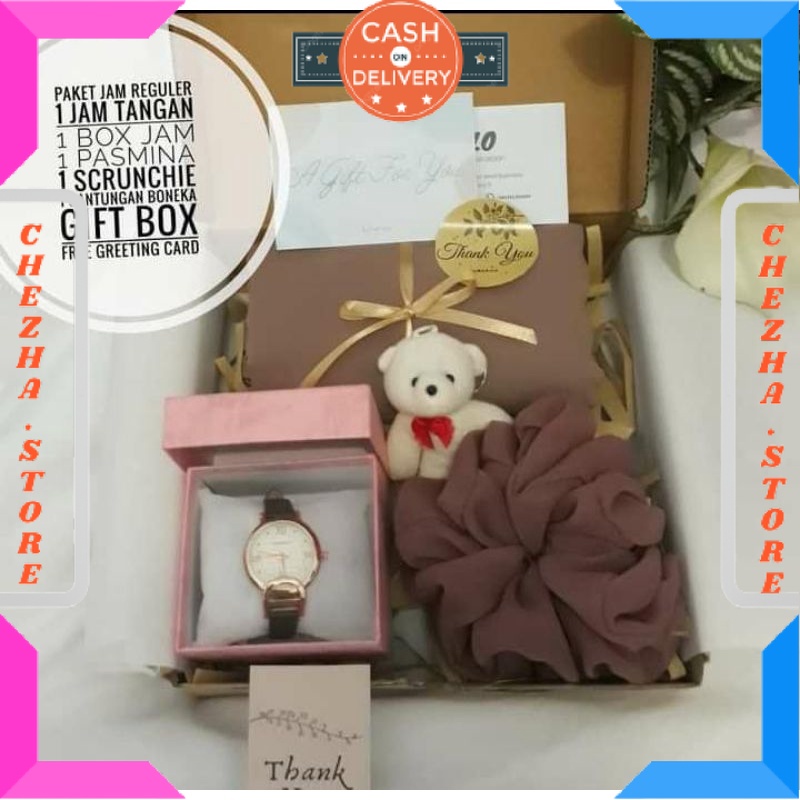 

BINGKISAN KADO ULTAH PASANGAN PACAR ISTRI MANTAN ISIAN MINI DAN BESAR / hampers / hampers cewek / kado ulang tahun / paket jam tangan reguler / BONUS GIFT CRAD UCAPAN