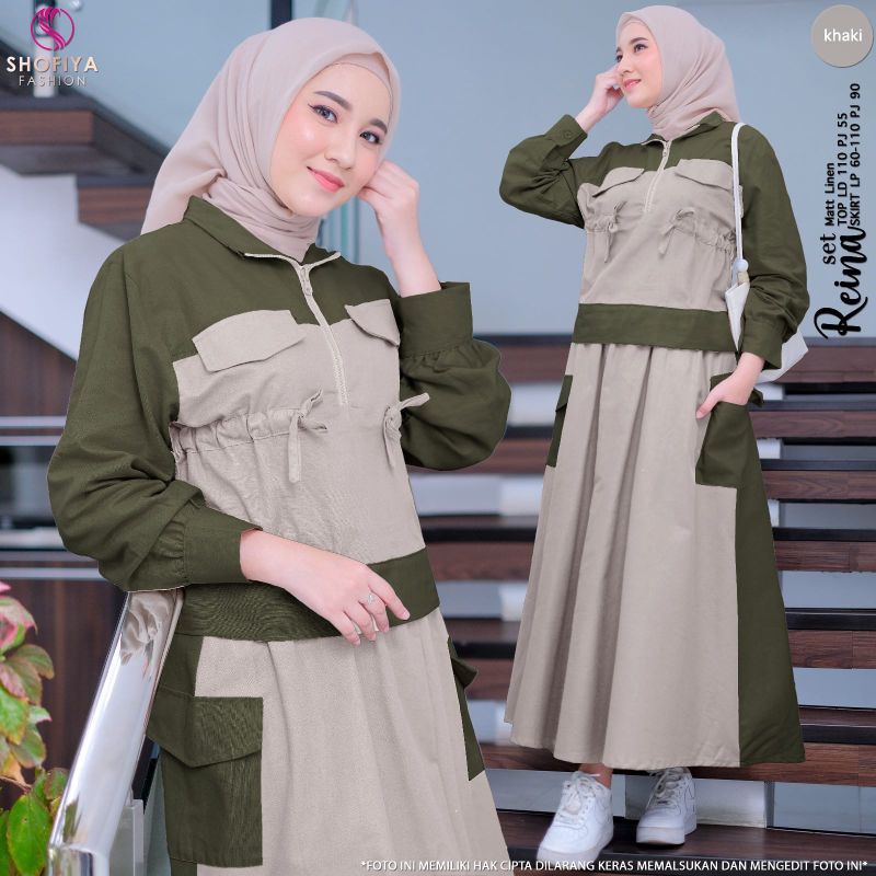 BAJU SETELAN WANITA TERLARIS VIRAL BEST SELLER (NEW) SETELAN WANITA FASHION MUSLIM //ANYA - REINA SE