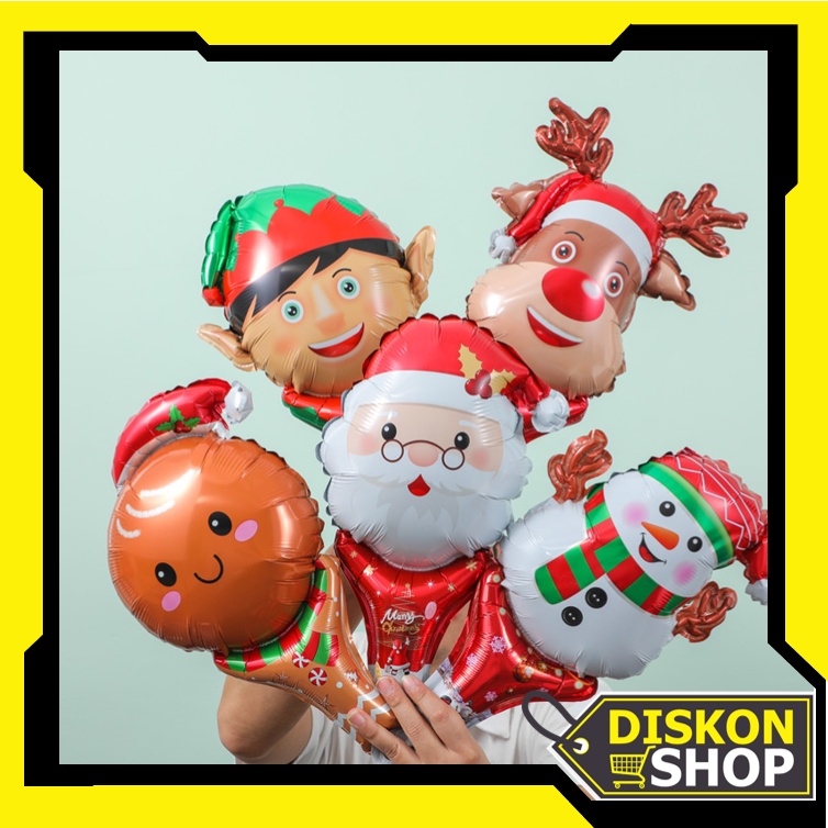 Diskon Shop - 6030 Balon Natal / Balon Natal Foil / Balon Natal Dekorasi / Balon Christmas Hias / Ba