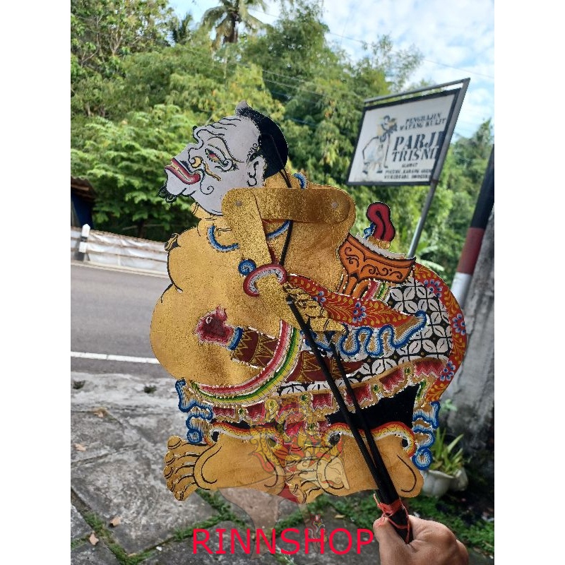 wayang semar grade 2 / kulit asli / cod / wayang murah