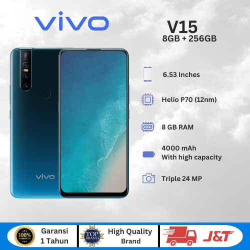 Vivo V15 HP Murah Lift Kamera RAM 8GB ROM 256GB 6.53 Inch HD LCD Kamera 24MP+8MP+5MP Sidik Jari