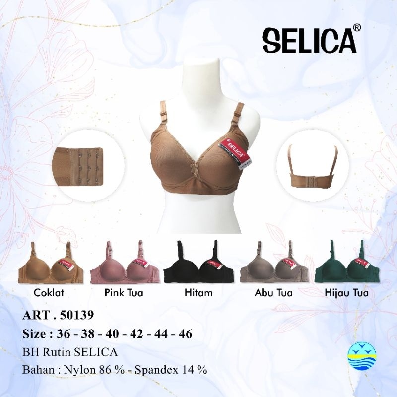 Selica - Bra Harian Tanpa Kawat Cup Besar BH 50139