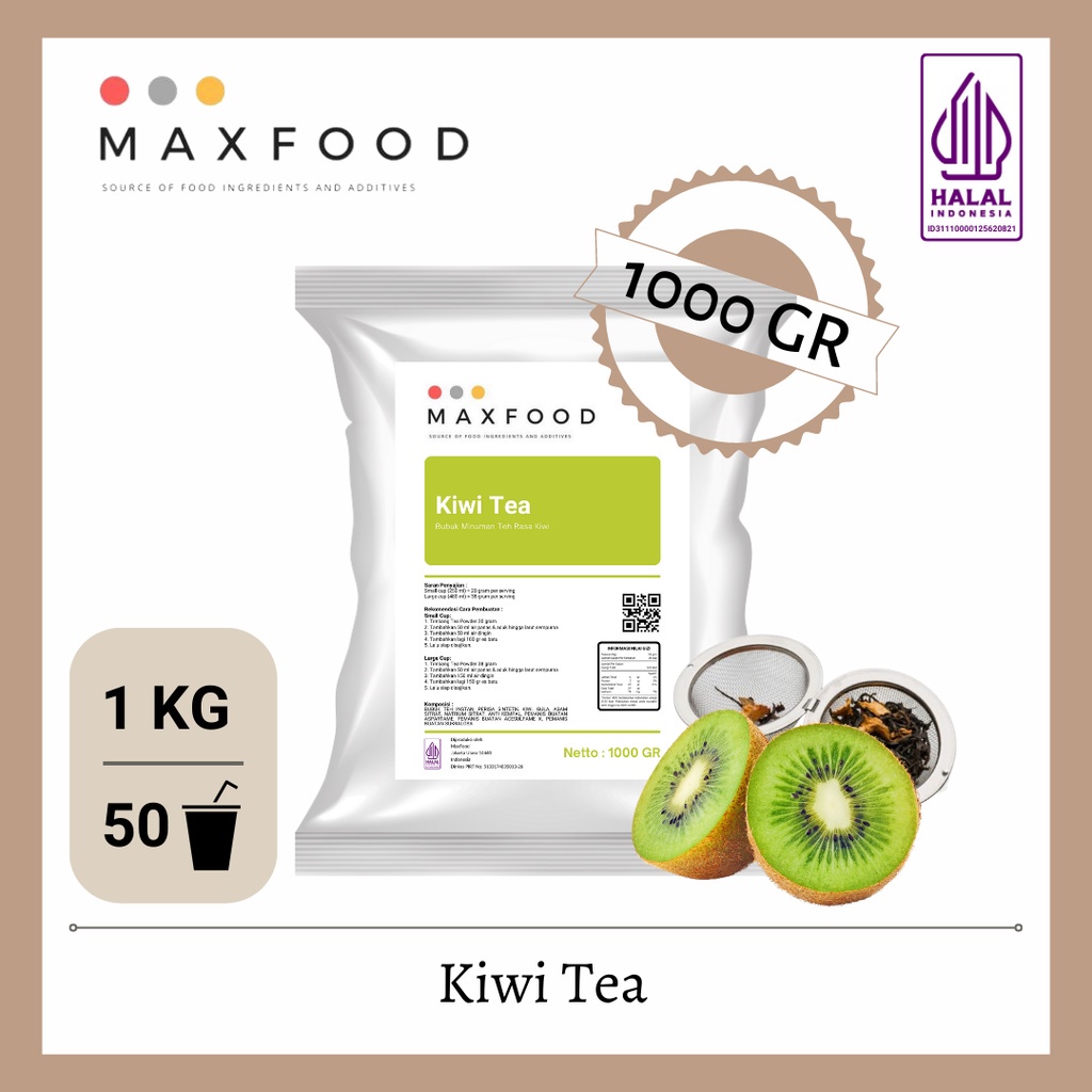 

MAXFOOD - Kiwi Tea/ Teh Kiwi/ Bubuk Minuman Rasa Kiwi Tea 1 Kg