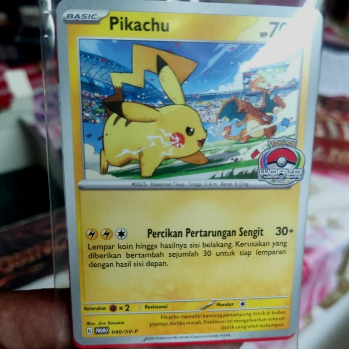 Pikachu  World Championship 2023 Sealed Pokemon TCG Indonesia