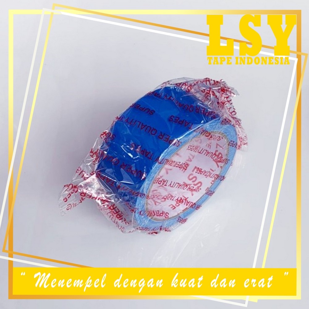 

LSY Lakban Kain Biru Muda 2inch x 10meter Full | Cloth Tape Warna 2in
