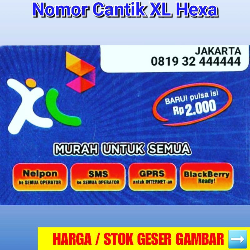 Nomor Cantik XL Triple / XL Panca - Perdana Nomor Cantik XL Panca 33333 / Panca 00000 / Panca 77777