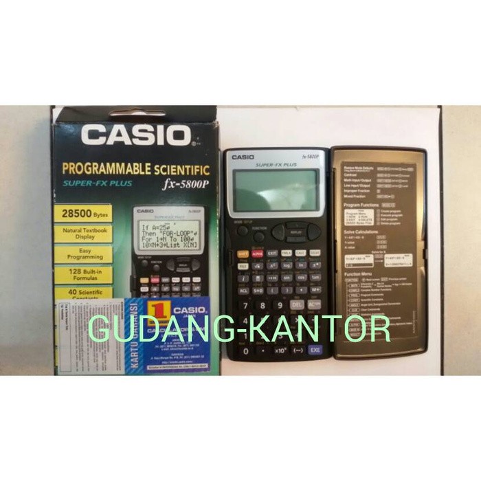 

CASIO FX-5800P - KALKULATOR ILMIAH KULIAH SEKOLAH / SCIENTIFIC CALCULATOR