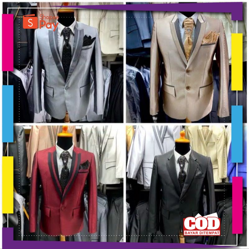 PREMIUM KOREAN STYLE / JUMBO/XXL,XXXL Jas Formal semi WOOL Blazer Kantor Pria Jas Wedding Jas Pengan