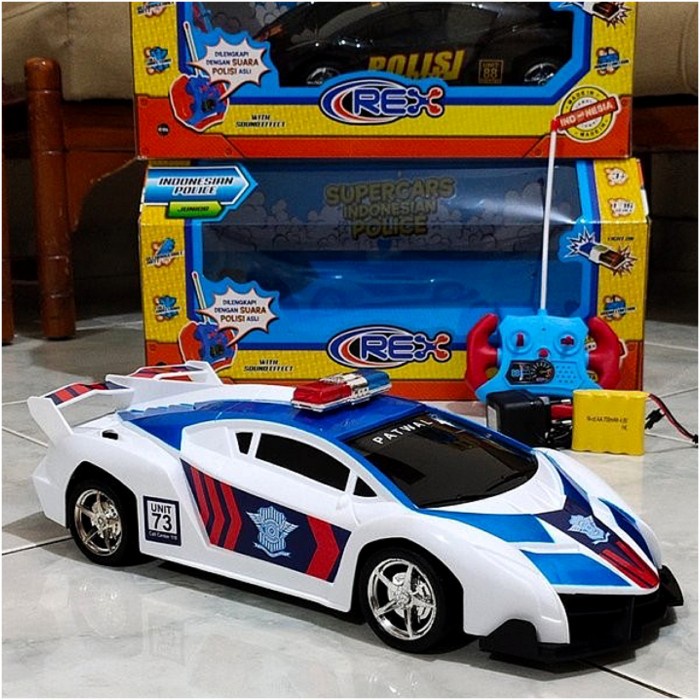 RC Car Police Remote Control Besar 1:10 - Mobil Remot Kontrol Polisi - Rock Crwler Cas
