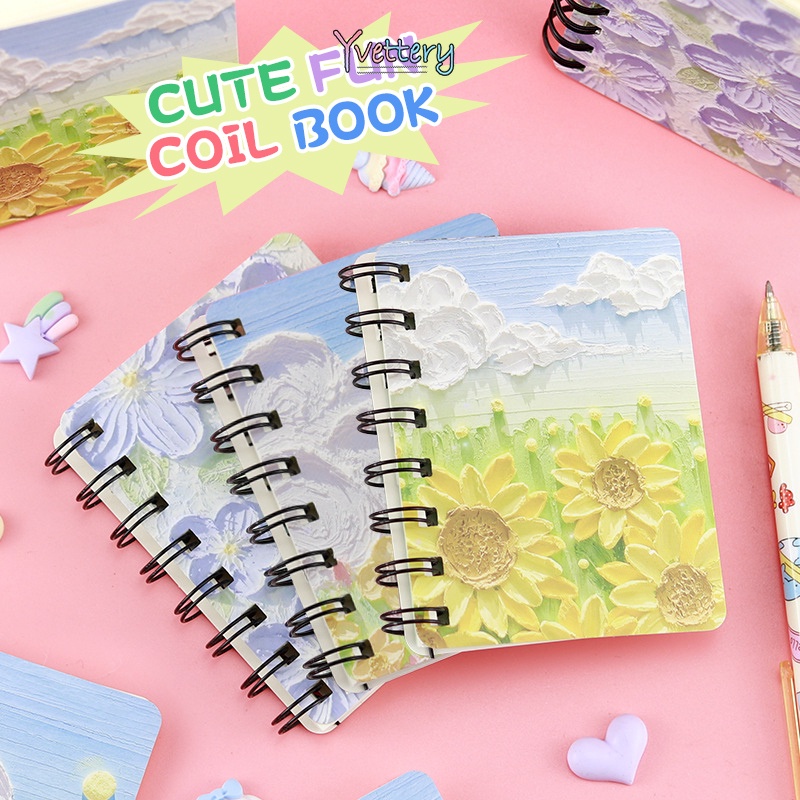

COD❤️ Lucu kartun koil notebook mini portabel notebook berkat bahasa notebook-yy