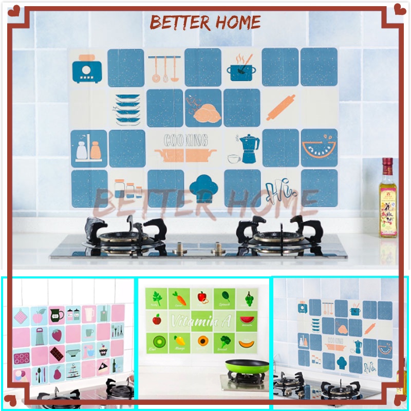 Kitchen Wall Sticker/Stiker Dapur /Api Wallpaper Sticker Alumunium Foil Dekorasi