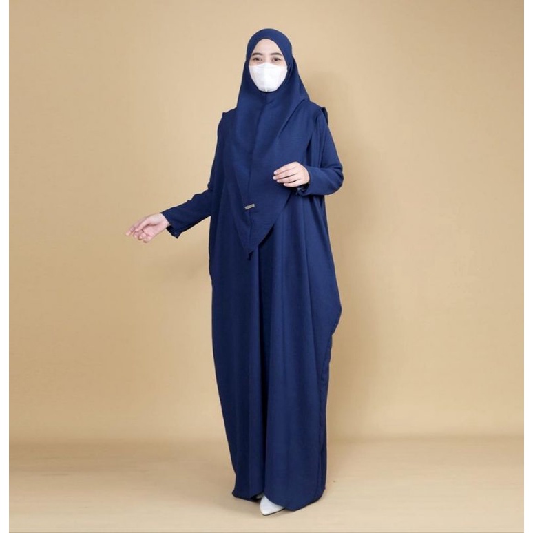 IKLILA KAFTAN AMEENA CRINKLE AIRFLOW PREMIUM SET HIJAB PREMIUM