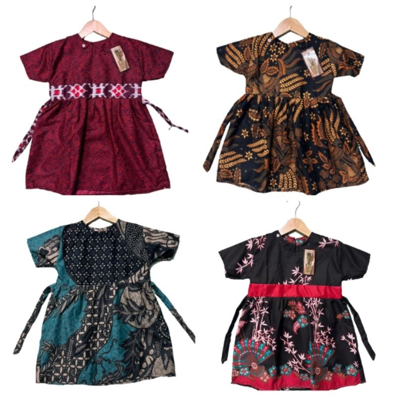 Dress Batik Anak Umur 1-12 Tahun// DRESS ANAK KEREN MODEL BARU / BAJU ANAK PESTA NATAL